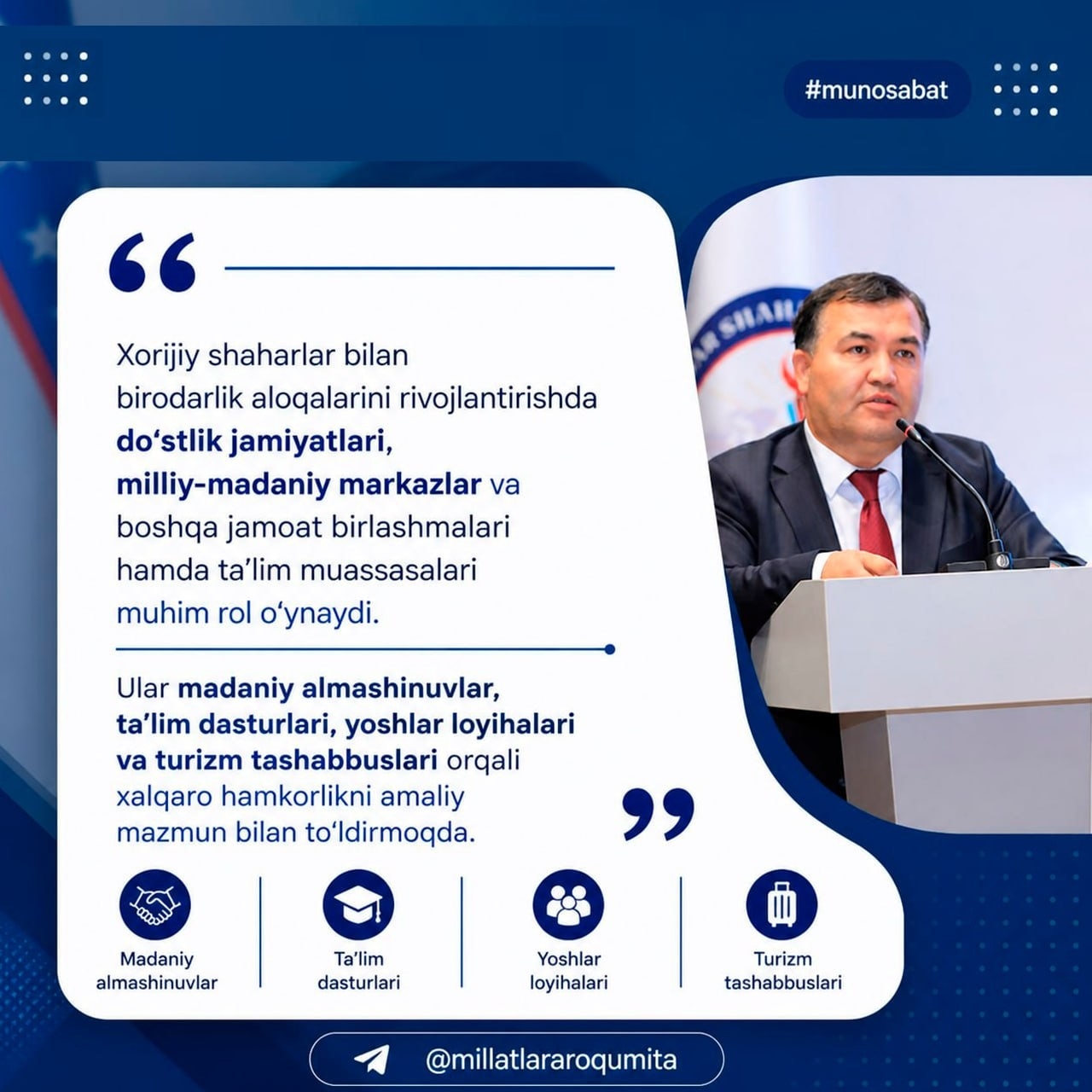 Toshkent shahrida “Birodar shaharlar – 2026” birinchi xalqaro ilmiy-amaliy anjumani bo‘lib o‘tdi